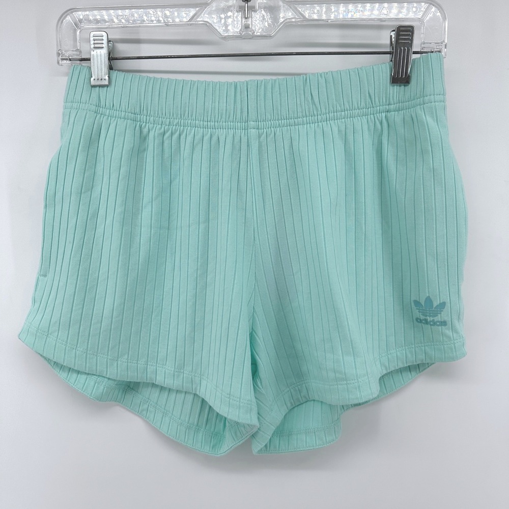 Adidas Originals Kids Rib Shorts Semi Flash Aqua JI5798 Size L 13-14Y